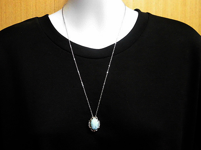 天然石 三大ヒーリングストーン ラリマーネックレス(ペンダント) 　　　230908263