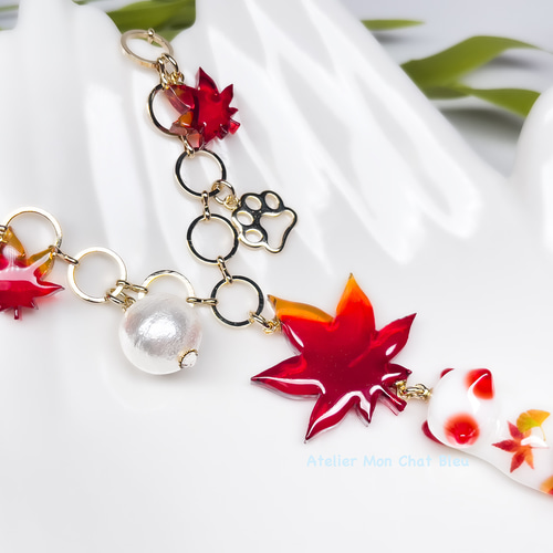 専用★　ハロウィンチャーム　猫カフェ　ヒョウ柄バッグチャーム　ハンドメイド 専用☆ ハロウィンチャーム 猫カフェ ヒョウ柄バッグチャーム