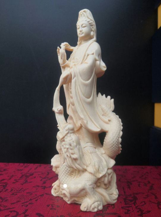 仏像 仏教美術 御龍観音菩薩様 木の雕刻品 木彫り仏像 職人手作り 御龍観音菩薩様 仏教美術 木彫り仏像 職人手作り 木の雕刻品 仏像