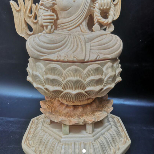 彫刻仏像 八大守護神【不動明王】不動尊菩萨 干支鶏守護神 仏教木彫