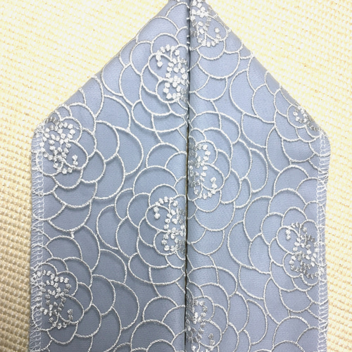 綿の半襟 うろこ雲みたいなお花 和装小物（帯・半襟） あんみつ姫