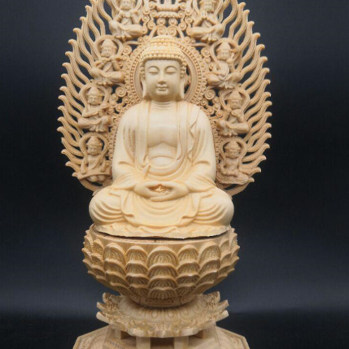 仏教美術 木彫り如来 仏像 Amazon｜柘植製高級木彫り 仏壇仏像 蛇仏