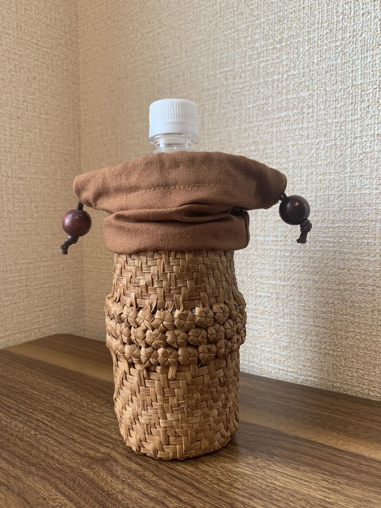 山葡萄　手作り　かごバッグ　網代編み、花編み　細ひご 11,000円