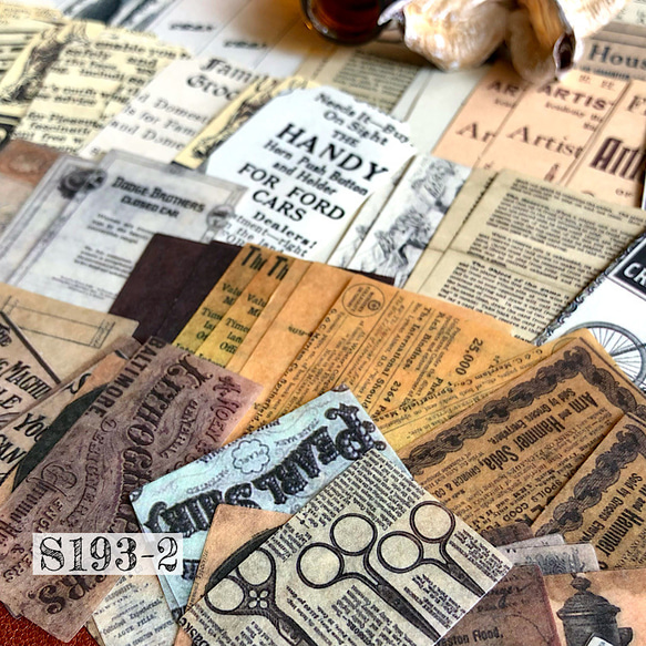 送料無料【S193-2 コラージュ素材】海外紙モノ　シール　ジャーナル　日記　デザインペーパー  和紙 2枚目の画像