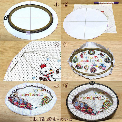 クロスステッチキット】楕円フレーム付き ひなまつり飾り「雛人形