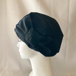 [客製化] 時尚絲帶貝雷帽護理帽黑色，適合入學典禮、畢業典禮、派對、邀請函 第14張的照片