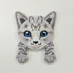 1枚　ネコ　仔猫　キャット　ペット　刺繍　アイロン　ワッペン　パッチ　幼稚園　保育園　通園バッグ 10枚目の画像