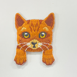 1枚　ネコ　仔猫　キャット　ペット　刺繍　アイロン　ワッペン　パッチ　幼稚園　保育園　通園バッグ 7枚目の画像