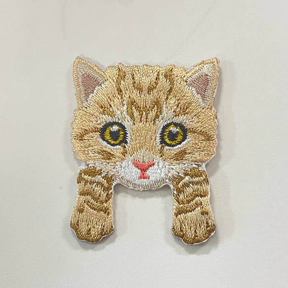 1枚　ネコ　仔猫　キャット　ペット　刺繍　アイロン　ワッペン　パッチ　幼稚園　保育園　通園バッグ 11枚目の画像