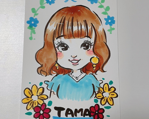 けーんさま専用【手描き似顔絵】 町の竹屋さん専用商品 イラスト natsumike 通販 15279013｜Creema