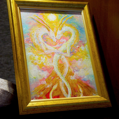 ◉一点物・再販不可】龍の絵「永遠無限の幸せ」リビング 玄関 絵画