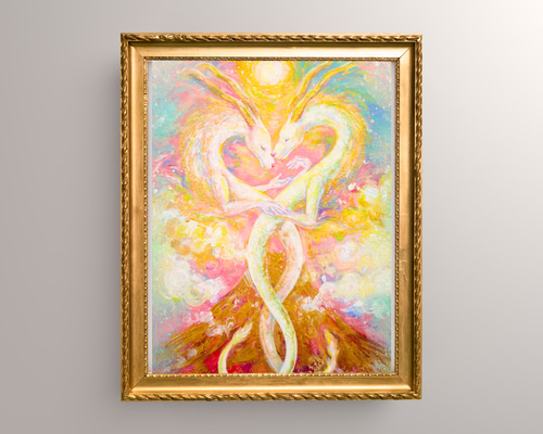 ◉一点物・再販不可】龍の絵「永遠無限の幸せ」リビング 玄関 絵画