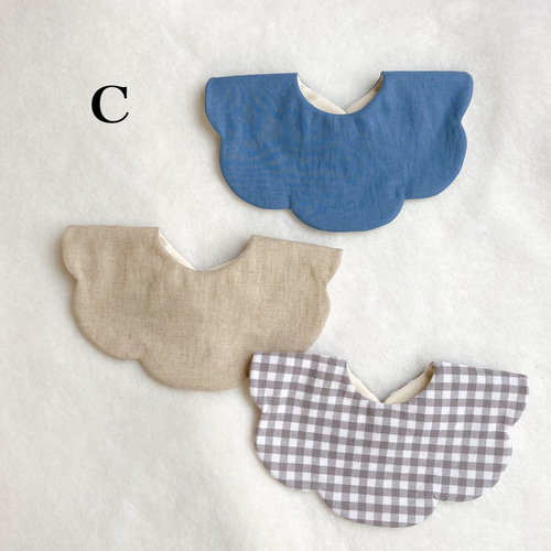 出産祝いにオススメ＊* スタイ3枚set もくもく シンプル ギフト ビブ