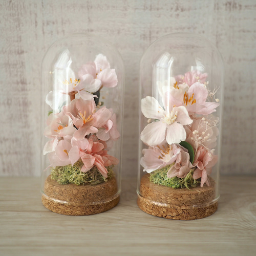 シーグラスアートhirokoponno.92夜桜散歩桜の季節の立体アート作品 シーグラスアートhirokoponno.92夜桜散歩桜の季節の立体アート作品