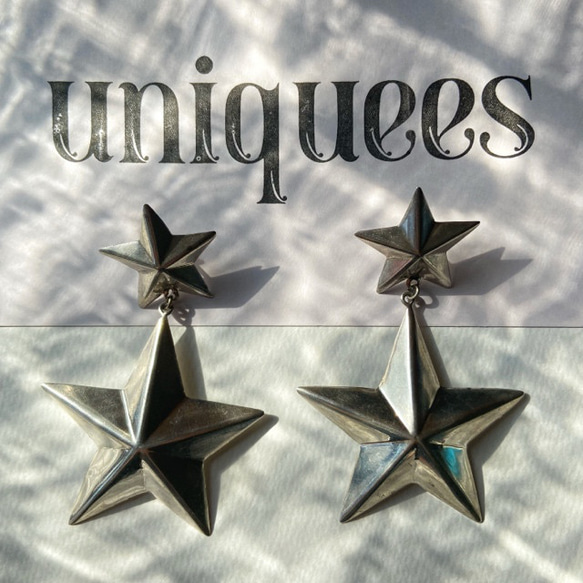 star dangle earrings 5枚目の画像