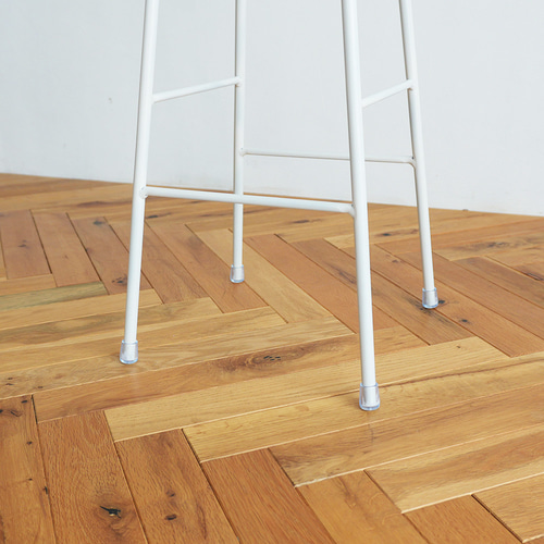 高さ変更可能》【ホワイト】ハイスツール/アイアン・ウッド（白脚