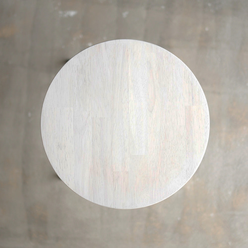 高さ変更可能》【ホワイト】ハイスツール/アイアン・ウッド（白脚