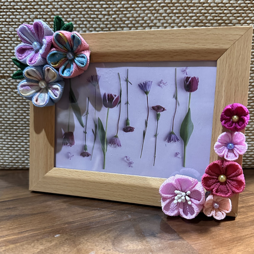 つまみ細工】写真立て フォトフレーム・写真立て handmade桔梗 通販