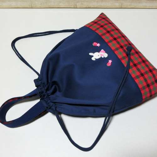 お着替え袋 持ち手付き（ 体操服袋 ）ハンドメイド うさこちゃん
