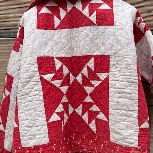 一点もの】ビンテージのアメリカン・キルトを再生したコート