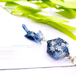 雪追っかけねこのバッグチャーム 4枚目の画像