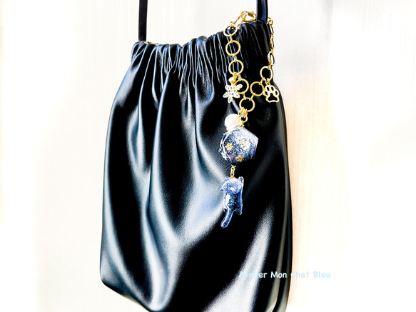 雪追っかけねこのバッグチャーム 6枚目の画像