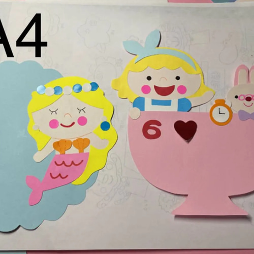 壁面飾り誕生日表昔話 型紙 桃🍑 通販｜Creema(クリーマ) 15280237 