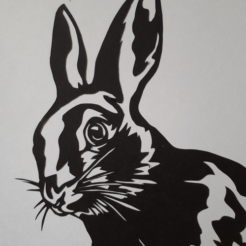 切り絵アート うさぎ 切り絵 makochin 通販 15280251｜Creema