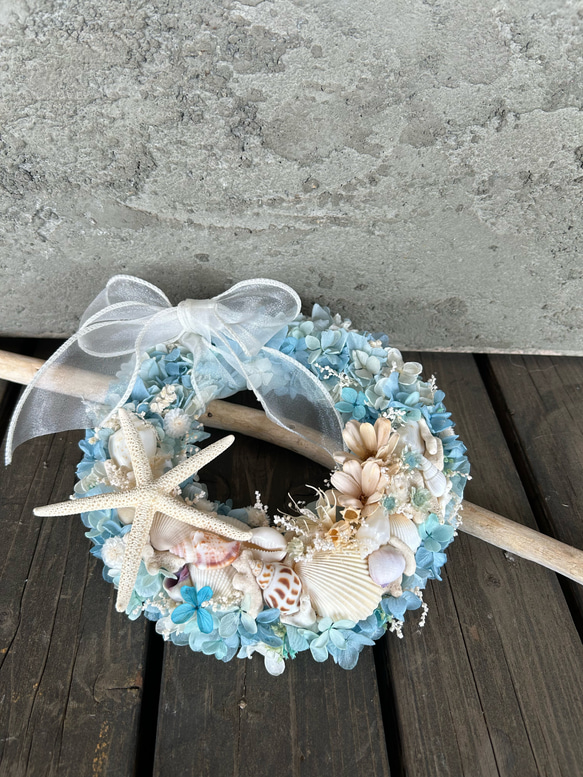 NEW新作★海色リースA☆マリンリース★ブルーリース 2枚目の画像