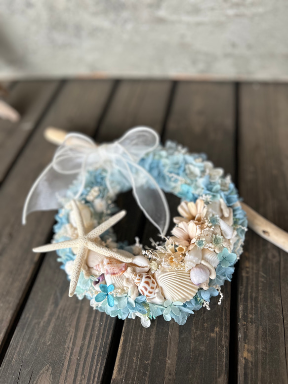 NEW新作★海色リースA☆マリンリース★ブルーリース 3枚目の画像