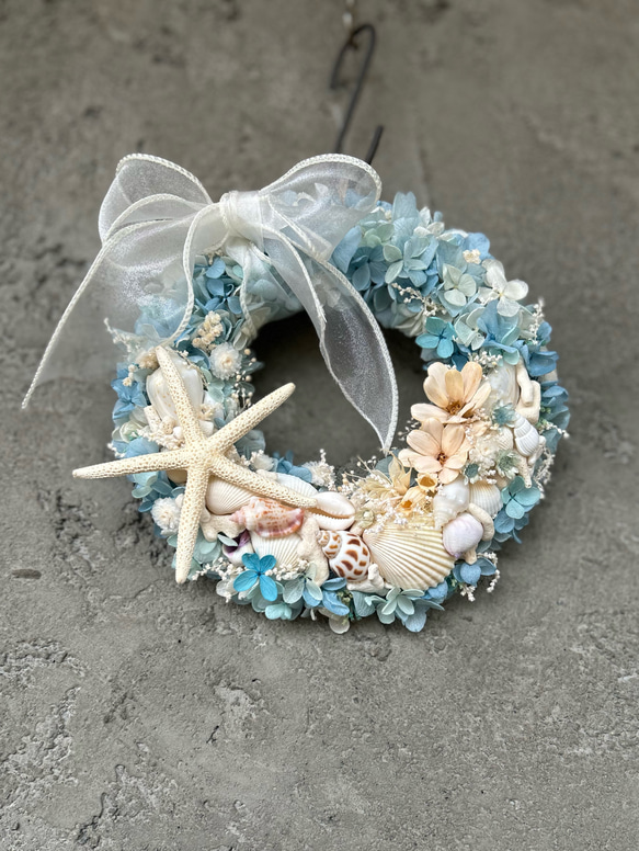 NEW新作★海色リースA☆マリンリース★ブルーリース 1枚目の画像