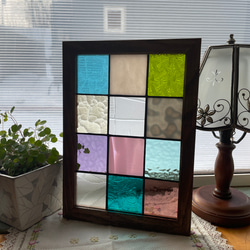 ステンドグラス パネル 大正ロマン 格子戸 その他インテリア雑貨
