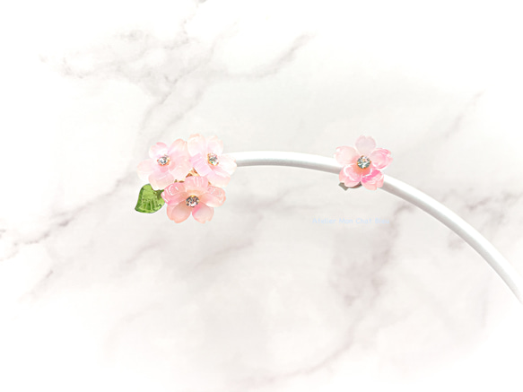 【在庫限り】桜のピアス 2枚目の画像