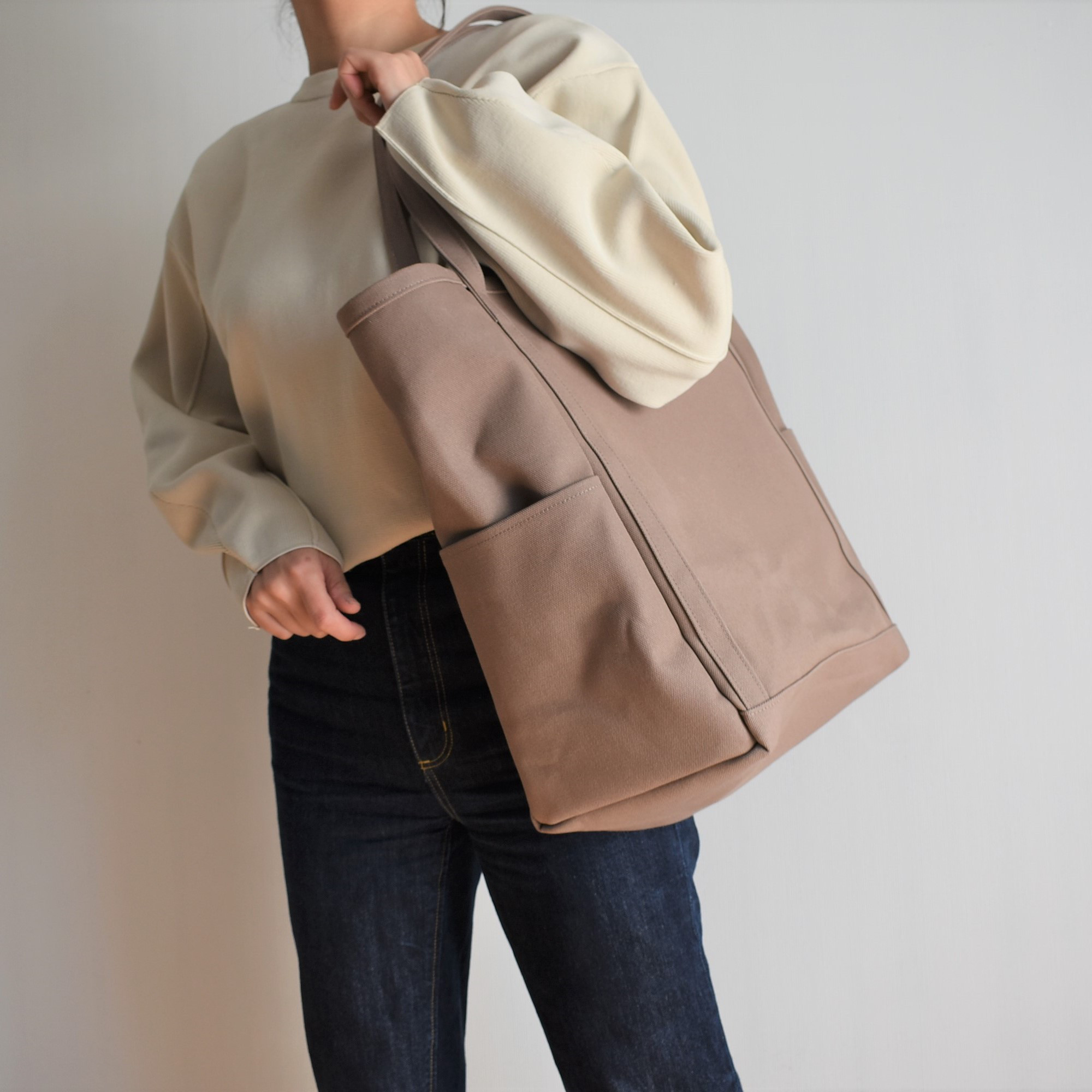 WIDE TOTE BAG （マットブラウン）