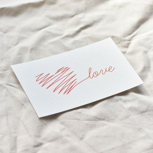 バレンタイン メッセージカード ポストカード ハート love インテリア