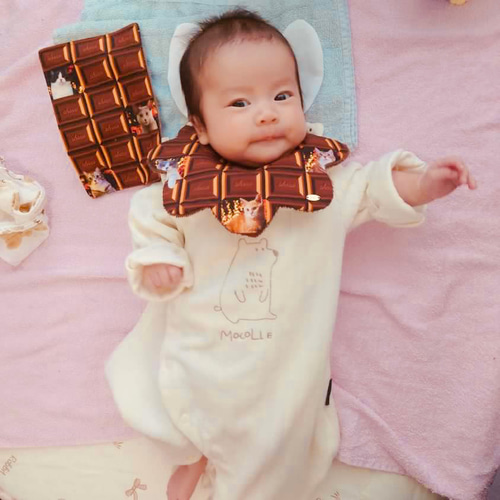 送料無料】♡バレンタイン chocolateスタイ set スタイ・よだれかけ