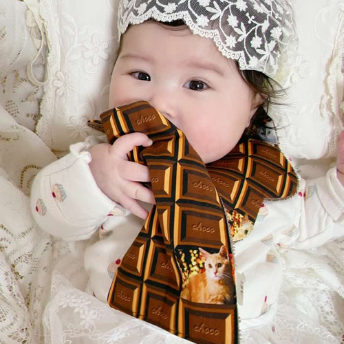 送料無料】♡バレンタイン chocolateスタイ set スタイ・よだれかけ