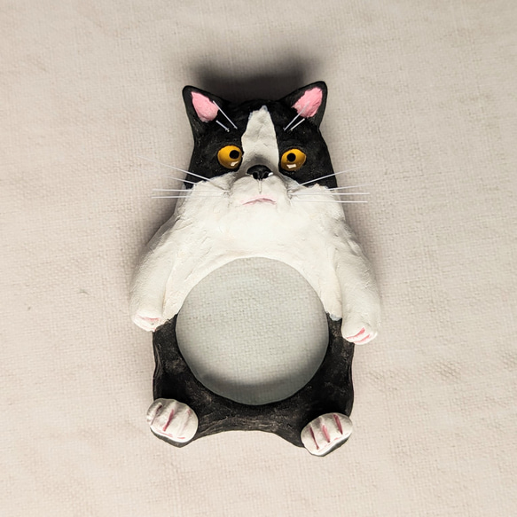 ハチワレ猫の拡大鏡（ルーペ）訳あり品 8枚目の画像