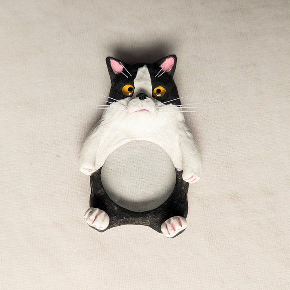 ハチワレ猫の拡大鏡（ルーペ）訳あり品 7枚目の画像