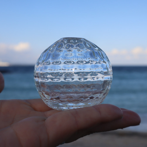 沖縄琉球ガラス　一輪挿し&ビアグラス 琉球ガラスの海風 オキナワオーシャン ビアグラス 水 オンライン