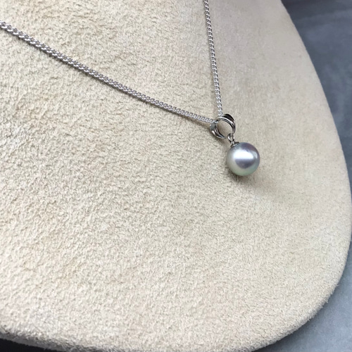 あこや真珠　ライトグレー　ナチュラルカラー　ネックレス　8〜8.3㎜　O338 あこや真珠 ライトグレー ナチュラルカラー ネックレス 8〜8.3