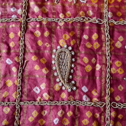 インド製ロイヤルファミリー 結婚式 パーティー 刺繍 ショール 5枚目の画像