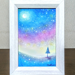 パステルアート 深海色の夏の夜空 パステル画原画 絵画 T's Arts