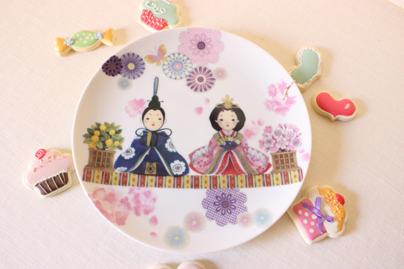 お雛様絵皿です お雛様の絵皿 | iichi 日々の暮らしを心地よくするハンドメイドや