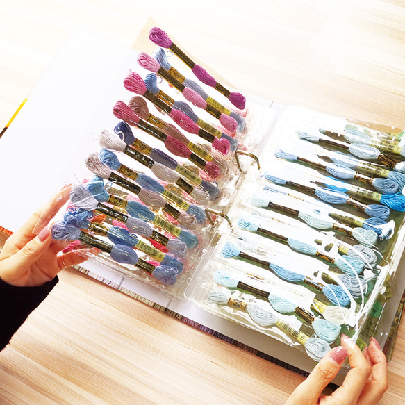 新入荷！お洒落なバインダーに入った刺しゅう糸！『DMC社　25番糸　スペシャル3種セット』～全色500色セット～ 計165色各1本