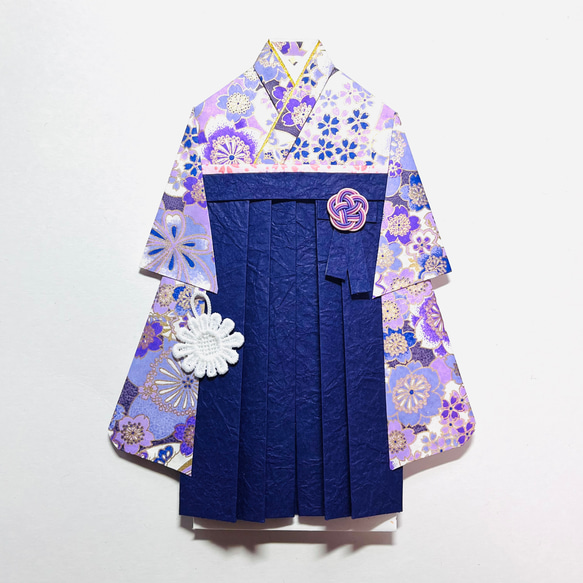 着物のお祝い袋500 ご祝儀袋　うす紫　桜 1枚目の画像