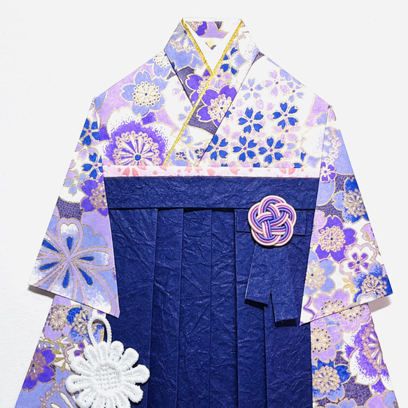 着物のお祝い袋500 ご祝儀袋　うす紫　桜 2枚目の画像