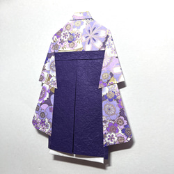 着物のお祝い袋500 ご祝儀袋　うす紫　桜 5枚目の画像