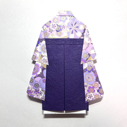 着物のお祝い袋500 ご祝儀袋　うす紫　桜 4枚目の画像