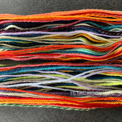 手紡ぎ糸　ナバホ撚り オレンジmix 4枚目の画像
